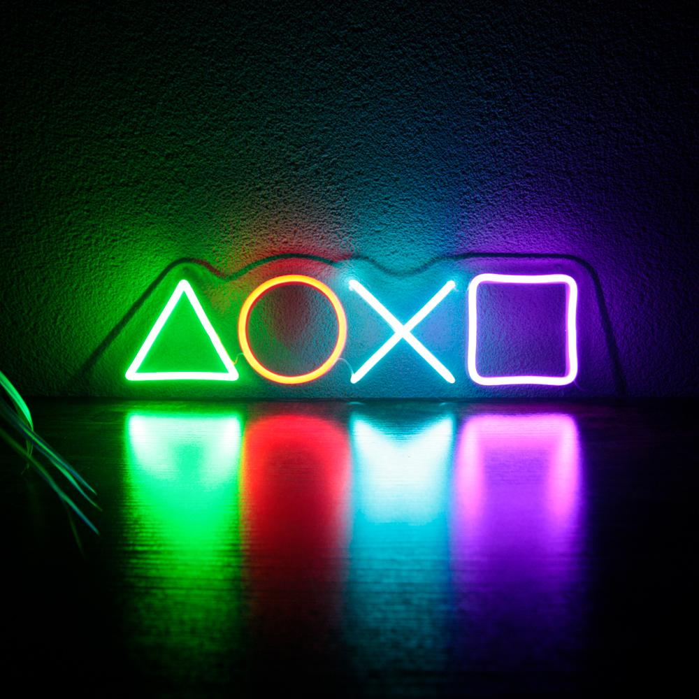 LED Neon Sign Playstation Icons