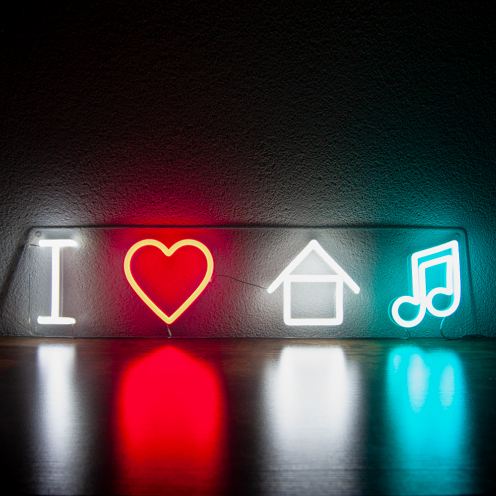 LED Neon Sign I Love House Music