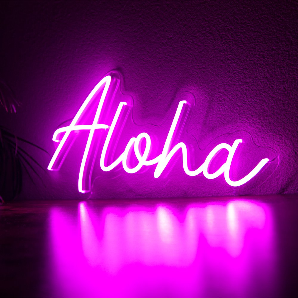 tropisch neon sign aloha neonverlichting sfeerbaas