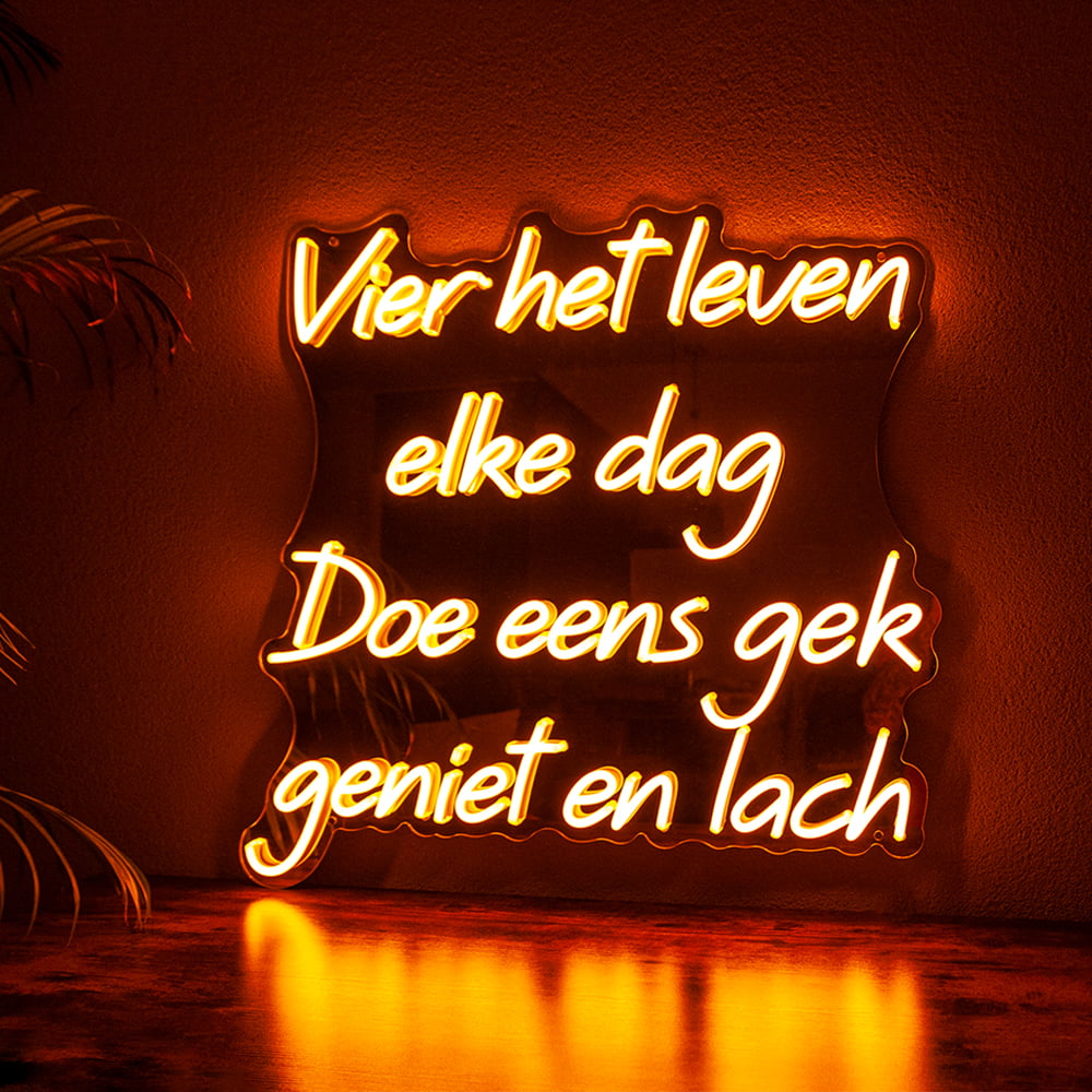 Neonverlichting met Spiegel - Sfeerbaas - Neonlamp