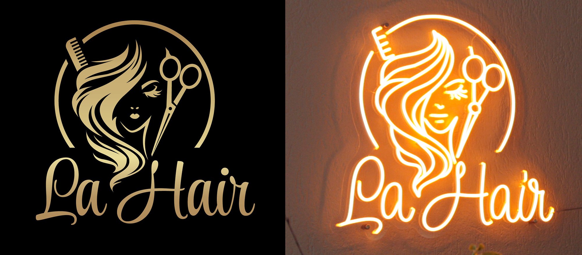 neonreclame - neonlogo - neonsign - neon lamp - before after - ledneon